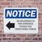 Signmission No Deliveries To This Entrance, 10 in W x Rectangle, Plastic OS-2PACK-NS-P-710-L-14475 - alternate 5